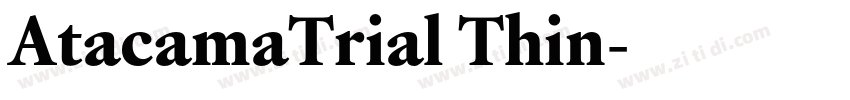 AtacamaTrial Thin字体转换